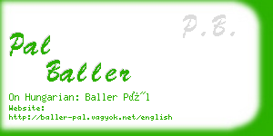 pal baller business card